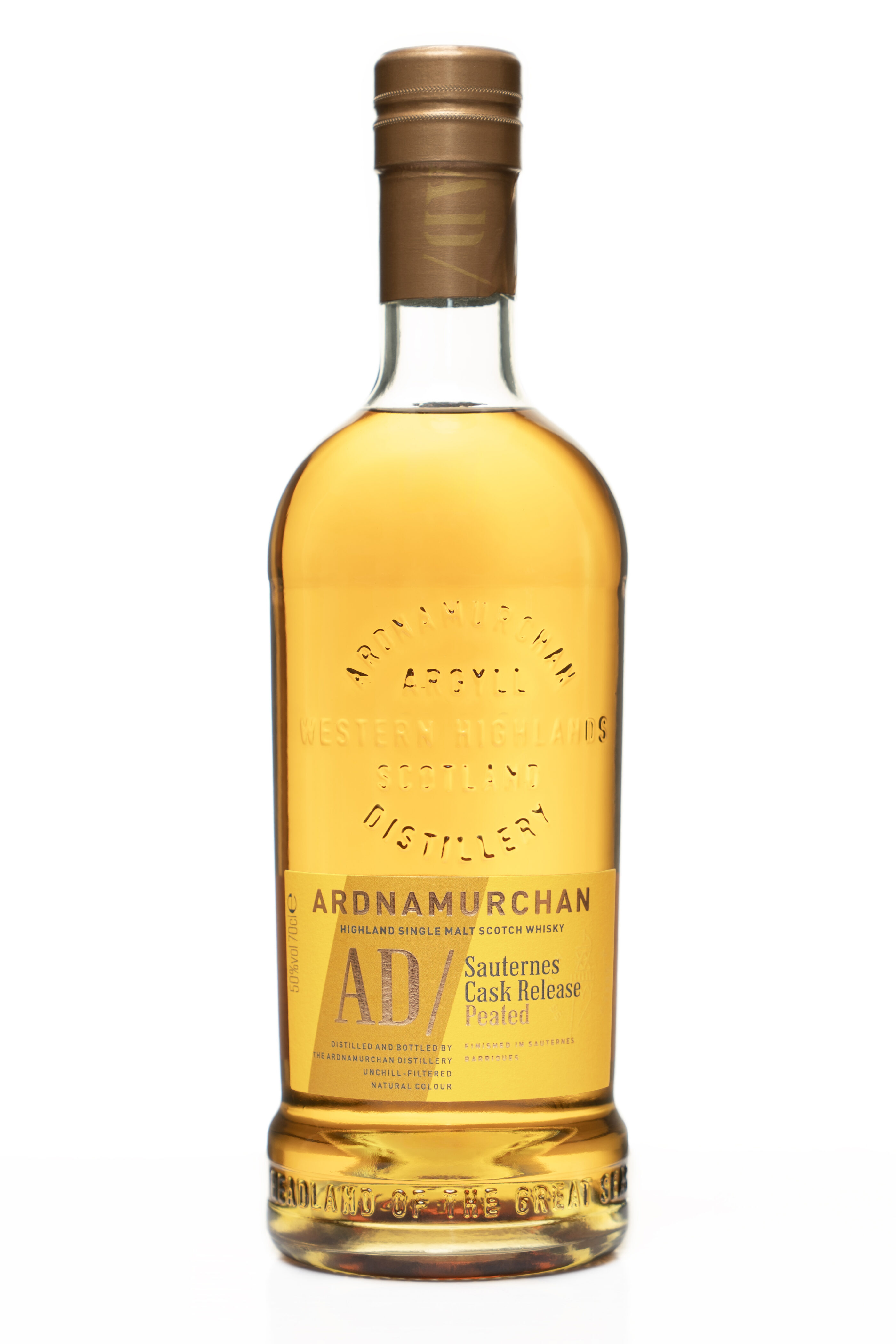 Peated Sauternes white background