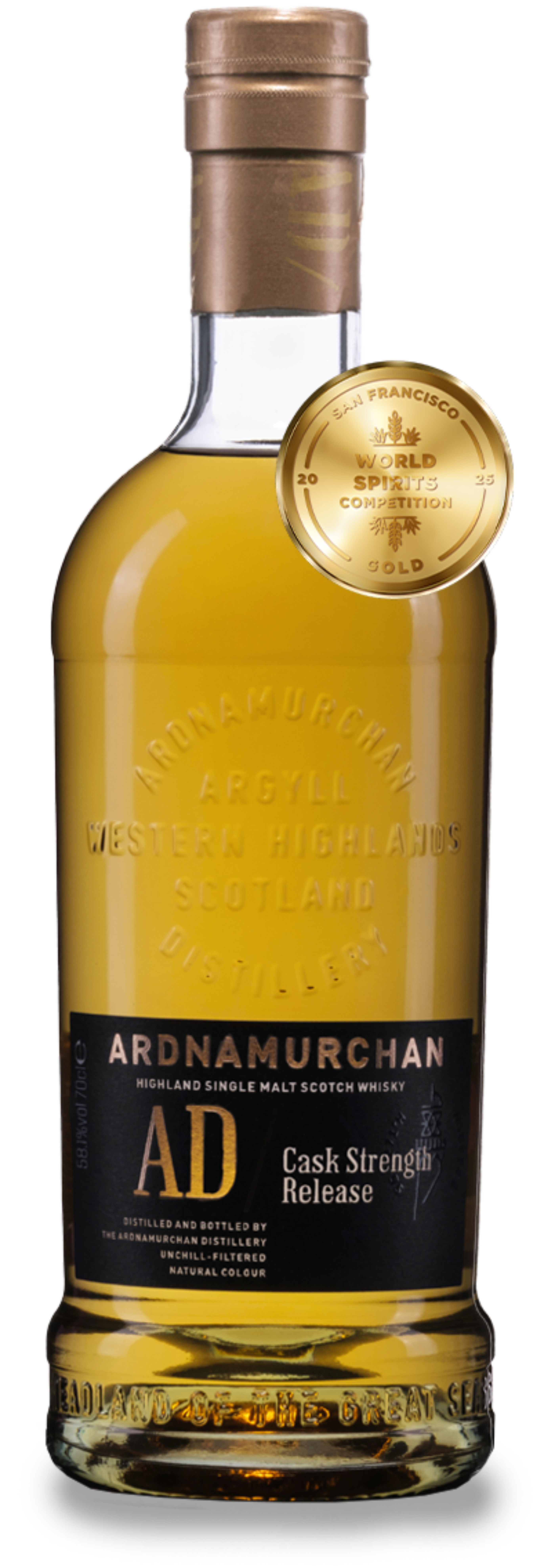 Single cask bottle Gold award